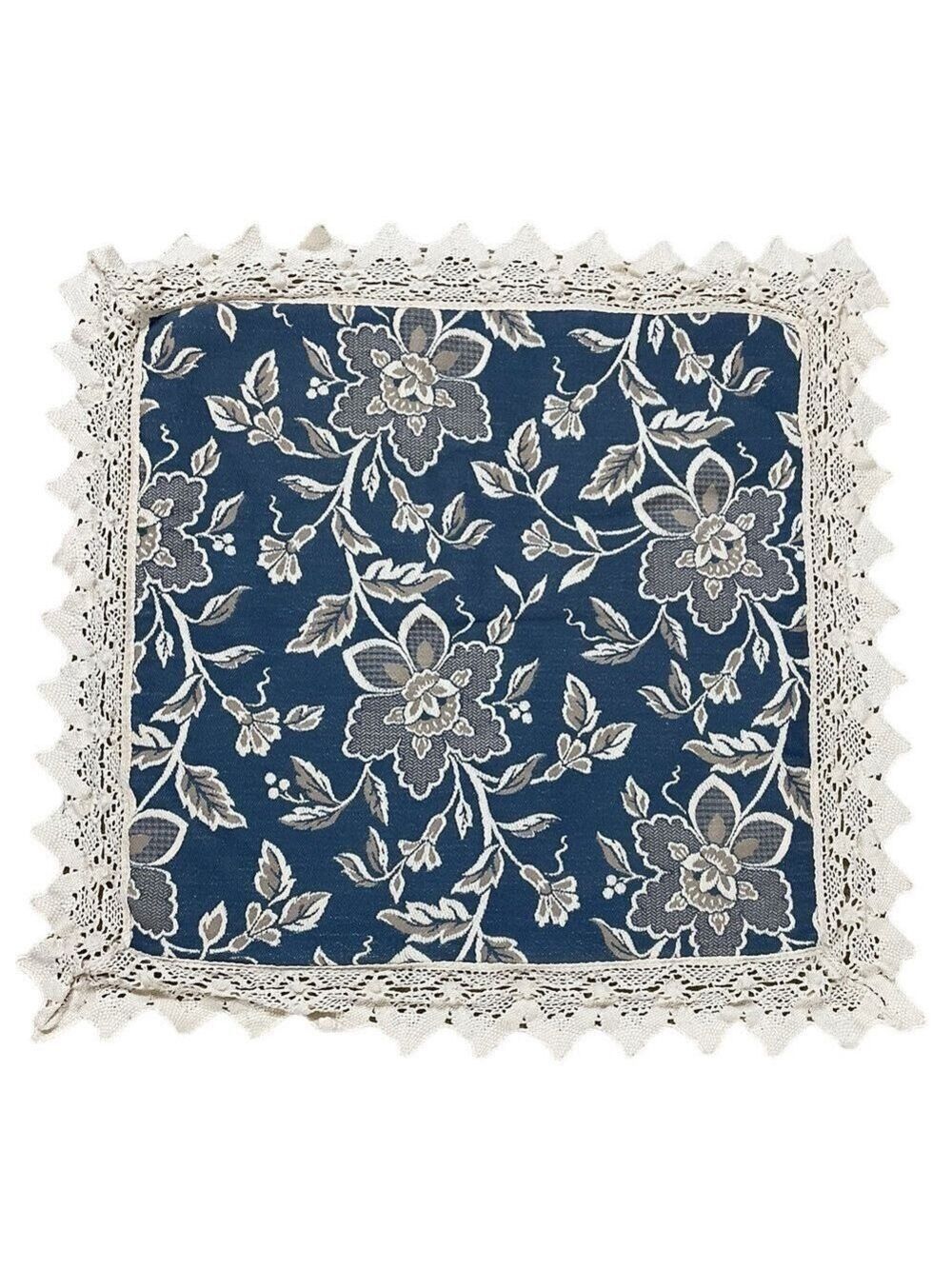 Floral with Lace Linen Source 100% cotton Pillow Sham 18” X 17.5”